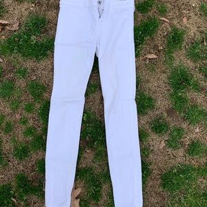 Abercrombie kids white denim jeans